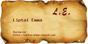 Liptai Emma névjegykártya